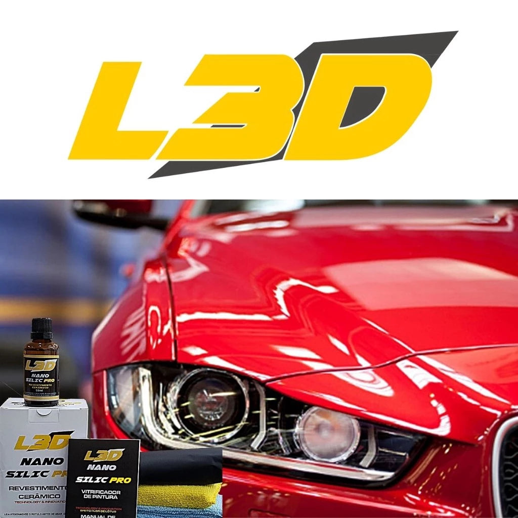 3 Vitrificadores Automotivo L3D - Brilho e Proteção