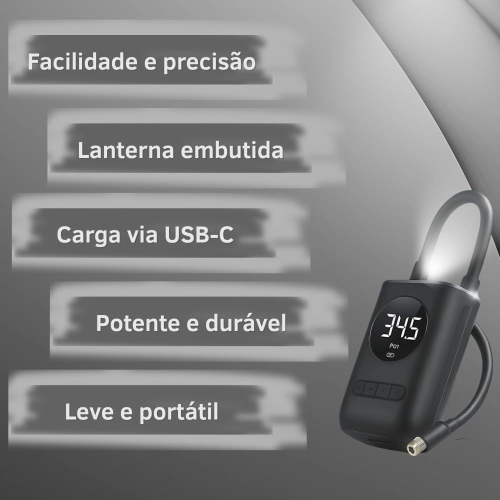AirPro USB – Mini Compressor de Ar Digital