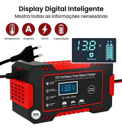 BekCharge Smart 12V 6A - Carregador Inteligente Bateria Bivolt